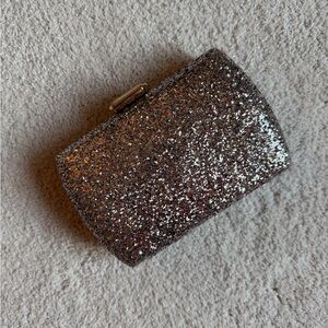 Madison West Sparkling Silver Clutch